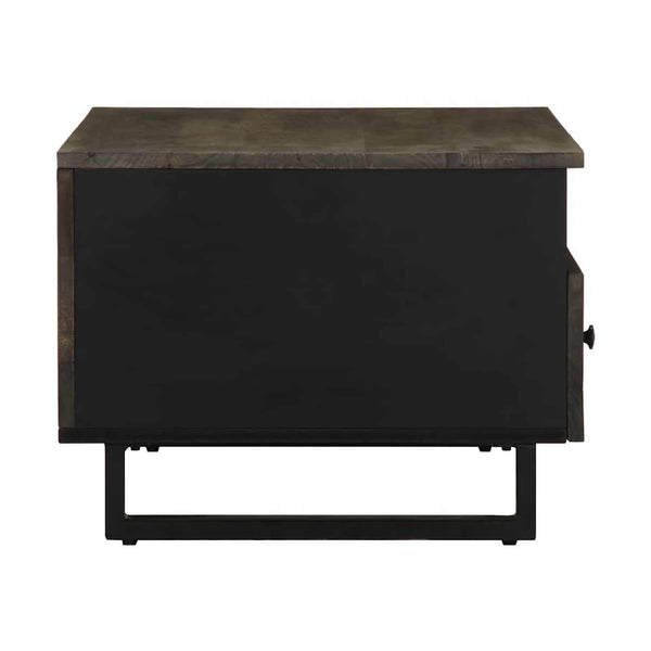 Sohvapöytä Musta 80X54X40 Cm Täysi Mangopuu
