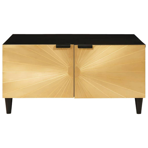 Sohvapöytä Musta Ja Kulta 80 X 50 X 40 Cm Tekninen Puu