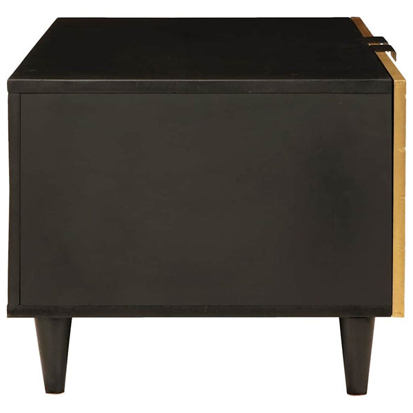 Sohvapöytä Musta Ja Kulta 80 X 50 X 40 Cm Tekninen Puu
