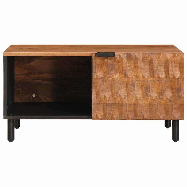 Sohvapöytä Ruskea 80 X 50 X 40 Cm Kiinteä Mango Puu