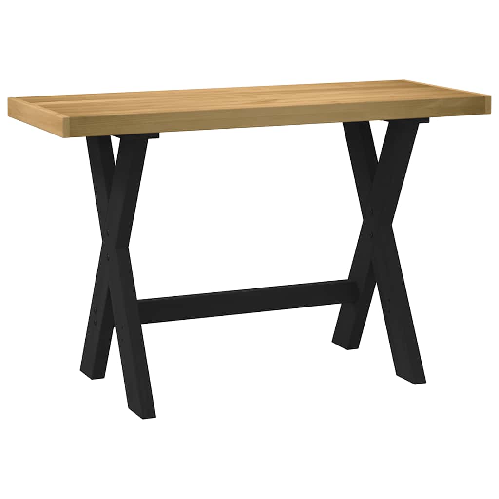 Työpöytä Noain Iset Jalat 120X50X75 Cm Massiivipuu Mänty