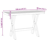 Työpöytä Noain Iset Jalat 120X50X75 Cm Massiivipuu Mänty