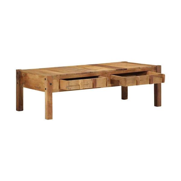 Sohvapöytä Ruskea 110 X 54 X 35 Cm Kierrätetty Massiivinen Puu