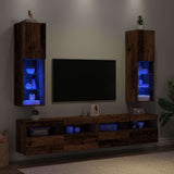 Tv-Kaapit Led-Valoilla 2 Kpl 30,5X30X102 Cm