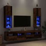 Tv-Kaapit Led-Valoilla 2 Kpl 30,5X30X102 Cm