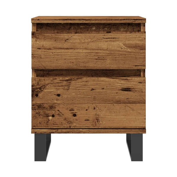 Yöpöytäkaapit 2 Kpl Vanhaa Puuta 40X35X50 Cm Tekninen Puu