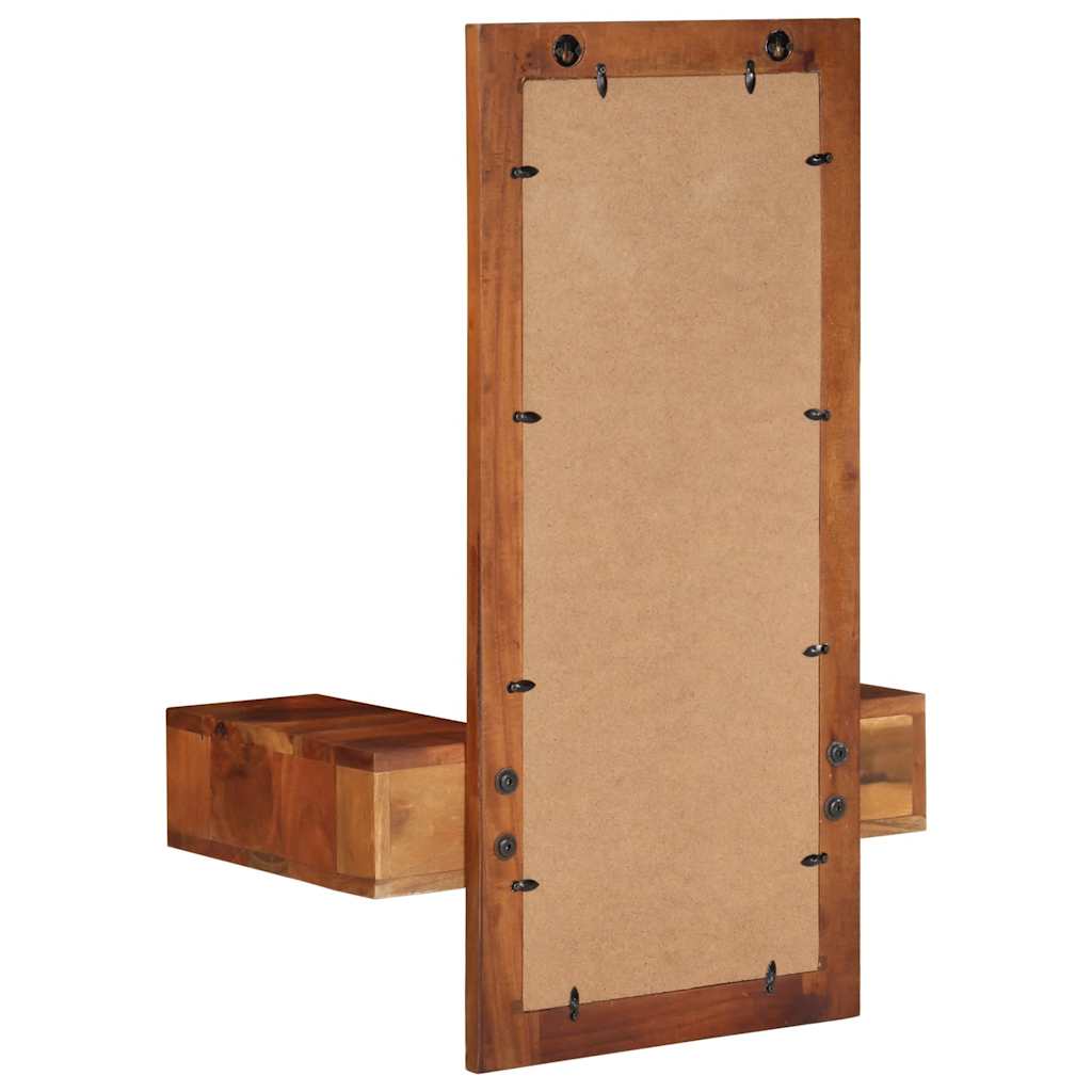 Seinäpeili Laatikoilla 60X33X90 Cm Massiivipuu Akaasia