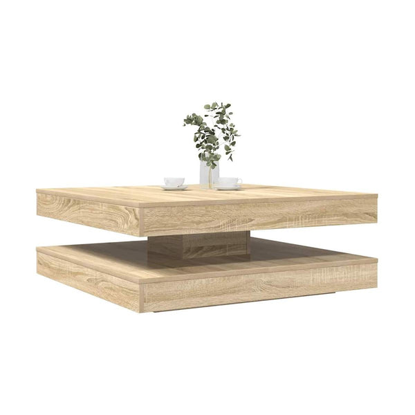 Sohvapöytä 360 Astetta Kääntyvä Betoni Harmaa 90X90X34,5 Cm