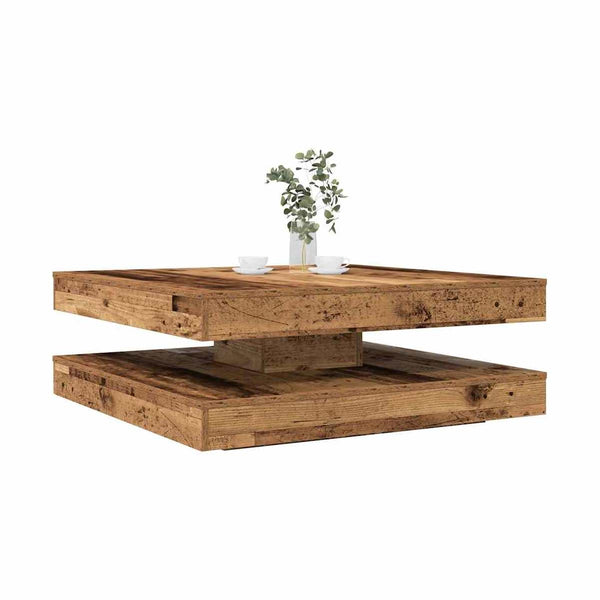 Sohvapöytä 360 Astetta Kääntyvä Betoni Harmaa 90X90X34,5 Cm