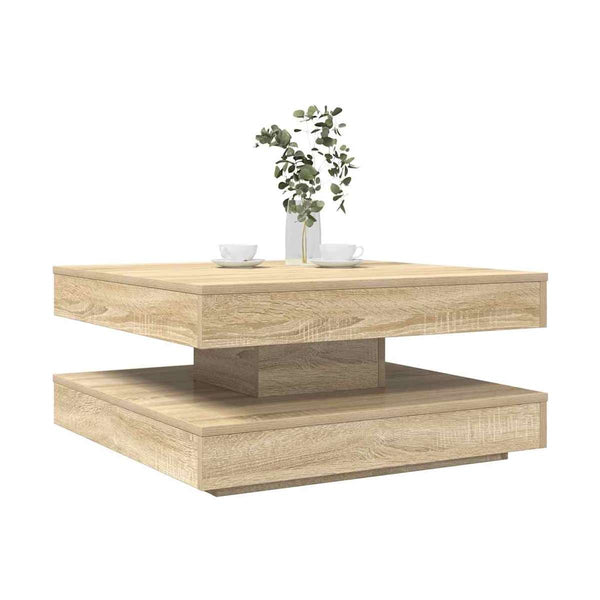 Sohvapöytä 360 Astetta Kääntyvä Betoni Harmaa 90X90X34,5 Cm