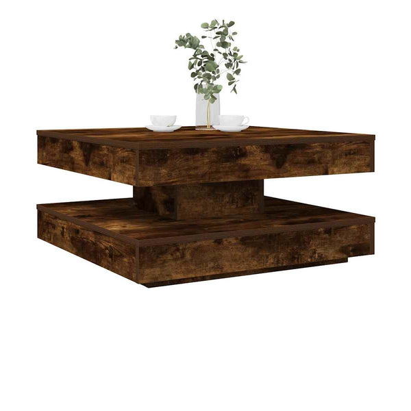 Sohvapöytä 360 Astetta Kääntyvä Betoni Harmaa 90X90X34,5 Cm