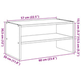 Kenkäteline Pinottava Betoni Harmaa 60X30X30,5 Cm