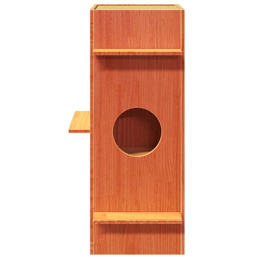 Cat House Wax Ruskea 43X43X90 Cm Massiivipuumänty