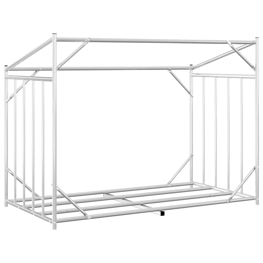 Polttopuuteline Sadesuojalla 151X80,5X110,5 Cm Galvanoitu Teräs