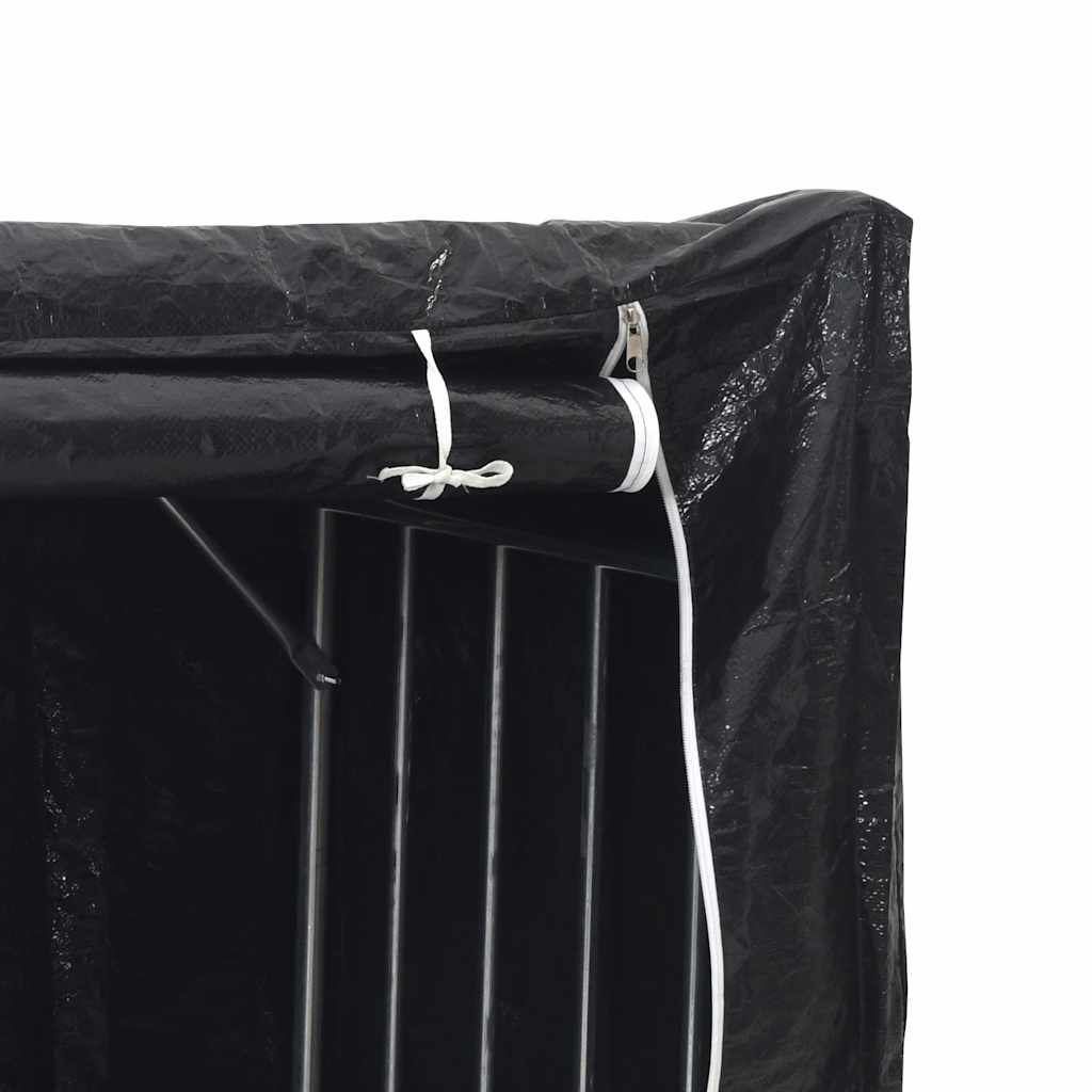 Polttopuuteline Sadesuojalla 151X80,5X110,5 Cm Galvanoitu Teräs