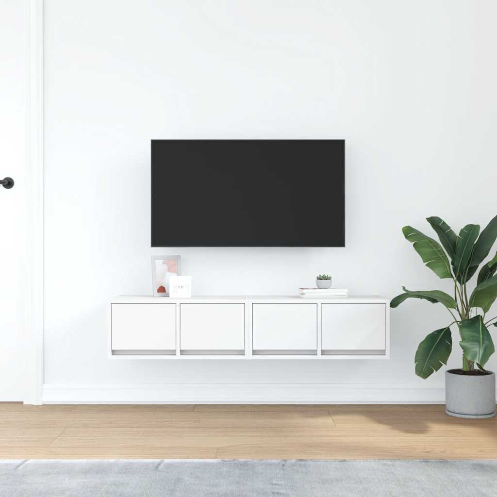 Tv-Seinäkaapit 2 Kpl 60X31X25,5 Cm Tekninen Puu