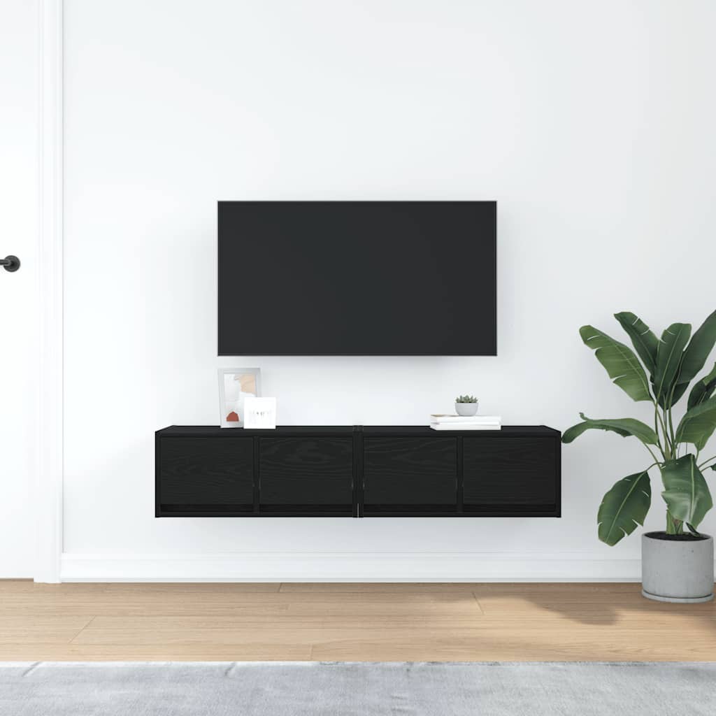 Tv-Tasot 2 Kpl 60X31X25,5 Cm Tekninen Puu