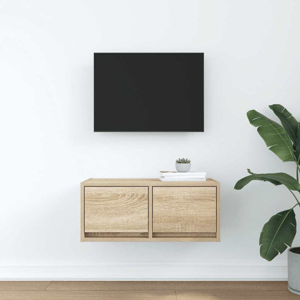 Tv-Taso Sonoma-Tammi 60X31X25,5 Cm Tekninen Puu