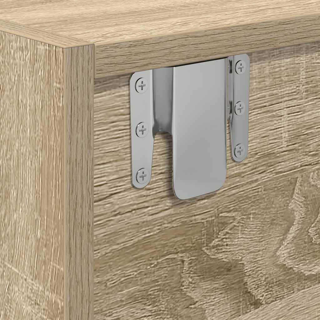 Tv-Seinäkaapit 2 Kpl Sonoma-Tammi 60X31X25,5 Cm Tekninen Puu