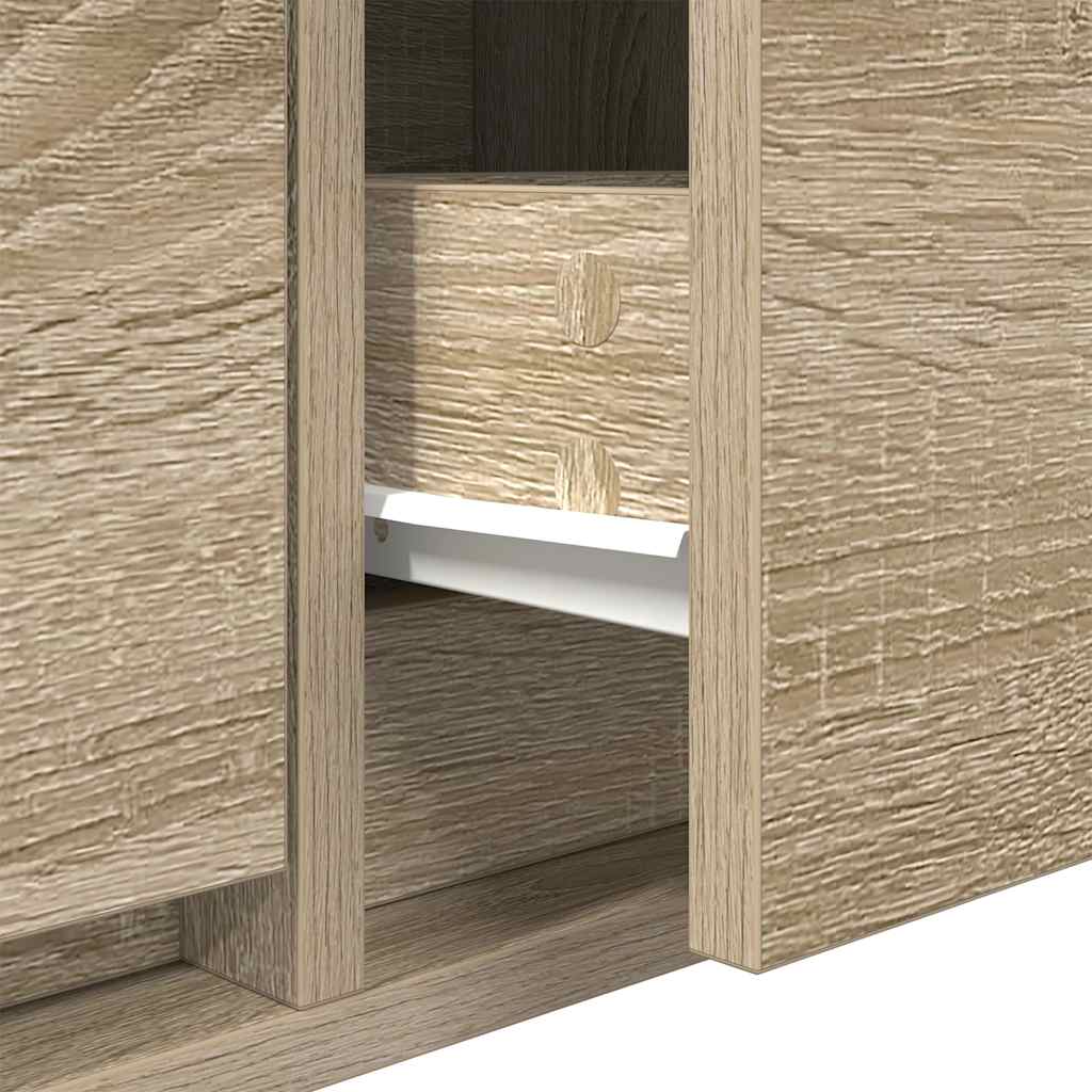 Tv-Seinäkaapit 2 Kpl Sonoma-Tammi 60X31X25,5 Cm Tekninen Puu