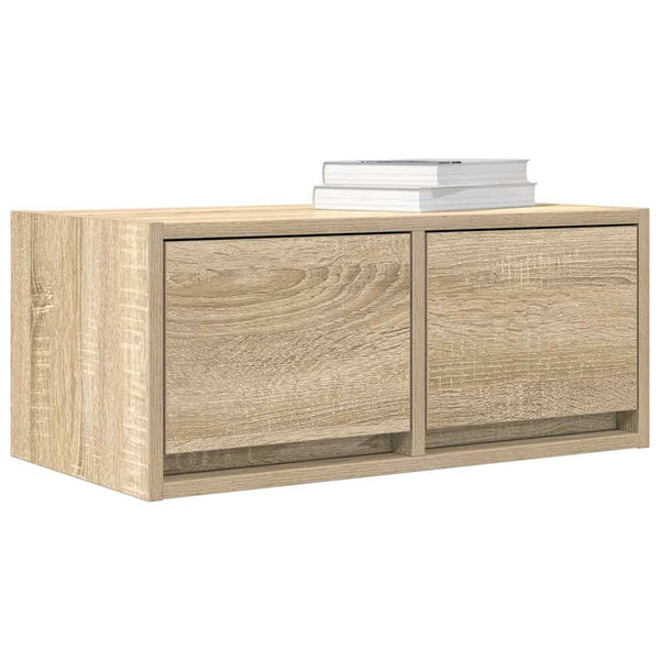 Tv-Seinäkaapit 2 Kpl Sonoma-Tammi 60X31X25,5 Cm Tekninen Puu