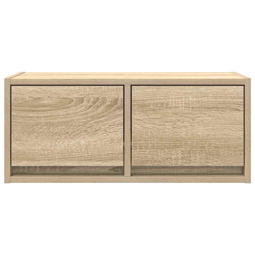 Tv-Seinäkaapit 2 Kpl Sonoma-Tammi 60X31X25,5 Cm Tekninen Puu