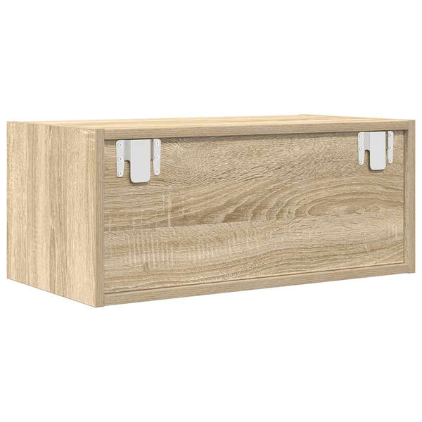 Tv-Seinäkaapit 2 Kpl Sonoma-Tammi 60X31X25,5 Cm Tekninen Puu
