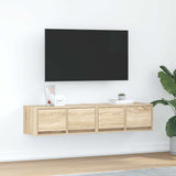Tv-Seinäkaapit 2 Kpl Sonoma-Tammi 60X31X25,5 Cm Tekninen Puu