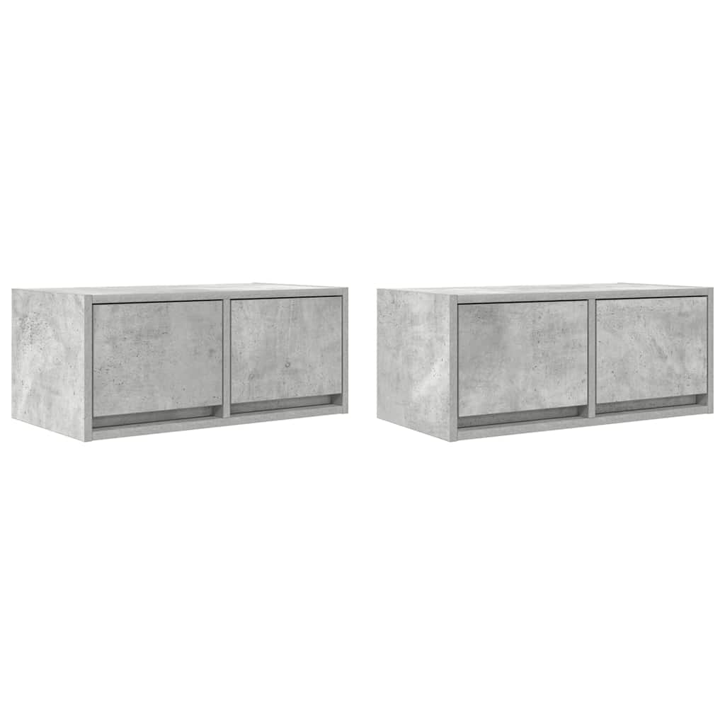 Tv-Seinäkaapit 2 Kpl 60X31X25,5 Cm Tekninen Puu