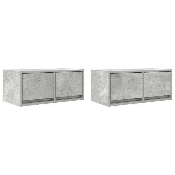 Tv-Seinäkaapit 2 Kpl 60X31X25,5 Cm Tekninen Puu