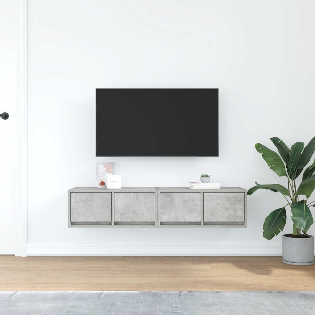 Tv-Seinäkaapit 2 Kpl 60X31X25,5 Cm Tekninen Puu