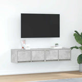 Tv-Seinäkaapit 2 Kpl 60X31X25,5 Cm Tekninen Puu