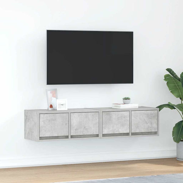 Tv-Seinäkaapit 2 Kpl 60X31X25,5 Cm Tekninen Puu