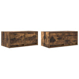 Tv-Seinäkaappi 2 Kpl 60X31X25,5 Cm Tekninen Puu