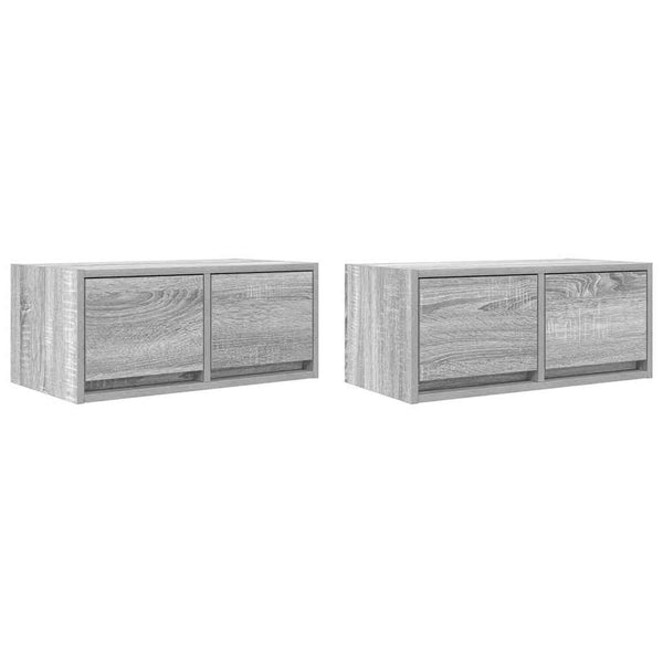 Tv-Seinäkaapit 2 Kpl 60X31X25,5 Cm Tekninen Puu