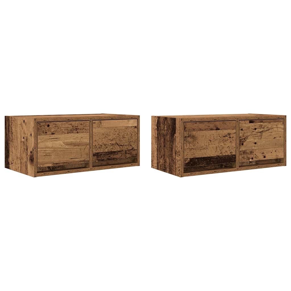Tv Kaapit 2 Kpl 60X31X25,5 Cm Suunniteltu Puu