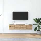 Tv-Seinäkaapit 2 Kpl 60X31X25,5 Cm Tekninen Puu