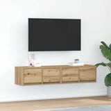 Tv-Seinäkaapit 2 Kpl 60X31X25,5 Cm Tekninen Puu