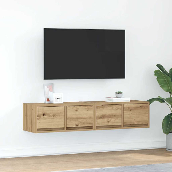 Tv-Seinäkaapit 2 Kpl 60X31X25,5 Cm Tekninen Puu