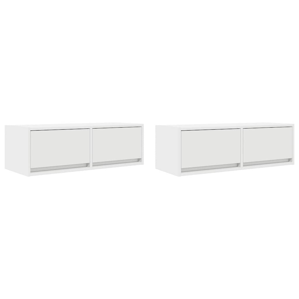 Tv-Seinäkaapit 2 Kpl 80X31X25,5 Cm Tekninen Puu