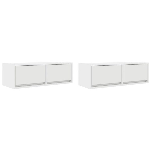 Tv-Seinäkaapit 2 Kpl 80X31X25,5 Cm Tekninen Puu