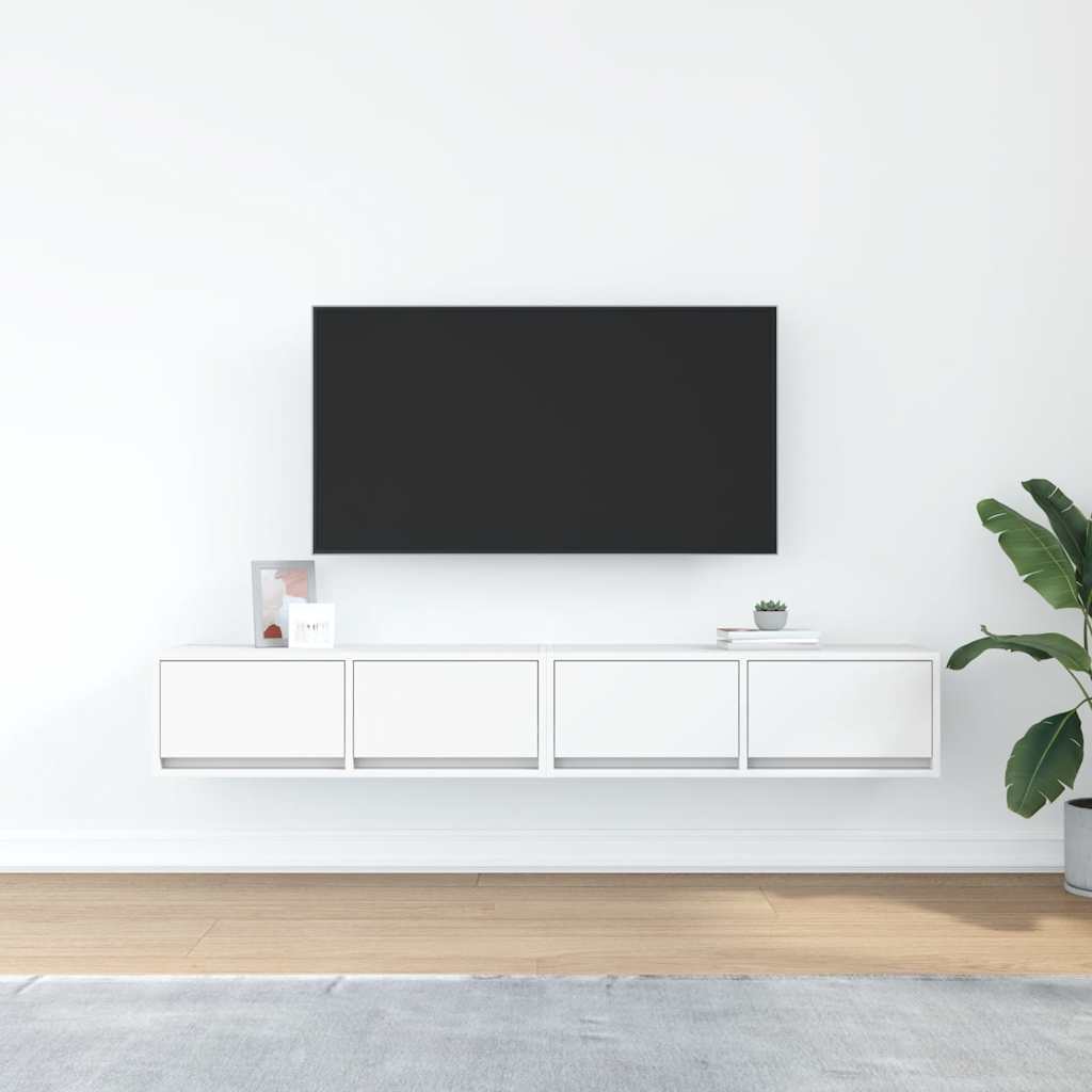 Tv-Seinäkaapit 2 Kpl 80X31X25,5 Cm Tekninen Puu