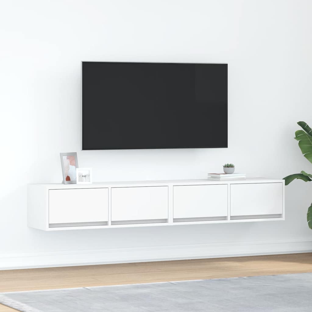 Tv-Seinäkaapit 2 Kpl 80X31X25,5 Cm Tekninen Puu