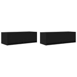 Tv-Tasot 2 Kpl 80X31X25,5 Cm Tekninen Puu