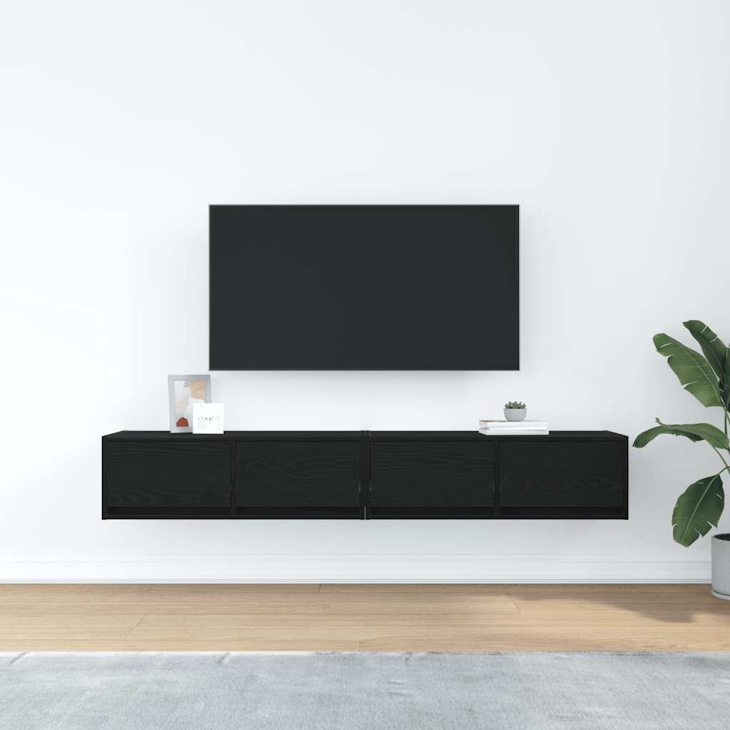 Tv-Tasot 2 Kpl 80X31X25,5 Cm Tekninen Puu