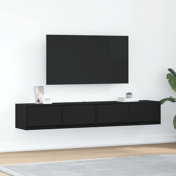 Tv-Tasot 2 Kpl 80X31X25,5 Cm Tekninen Puu