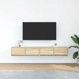 Tv-Seinäkaapit 2 Kpl Sonoma-Tammi 80X31X25,5 Cm Tekninen Puu