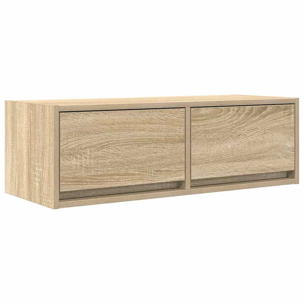 Tv-Seinäkaapit 2 Kpl Sonoma-Tammi 80X31X25,5 Cm Tekninen Puu