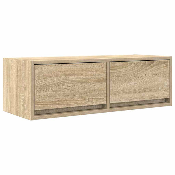 Tv-Seinäkaapit 2 Kpl Sonoma-Tammi 80X31X25,5 Cm Tekninen Puu