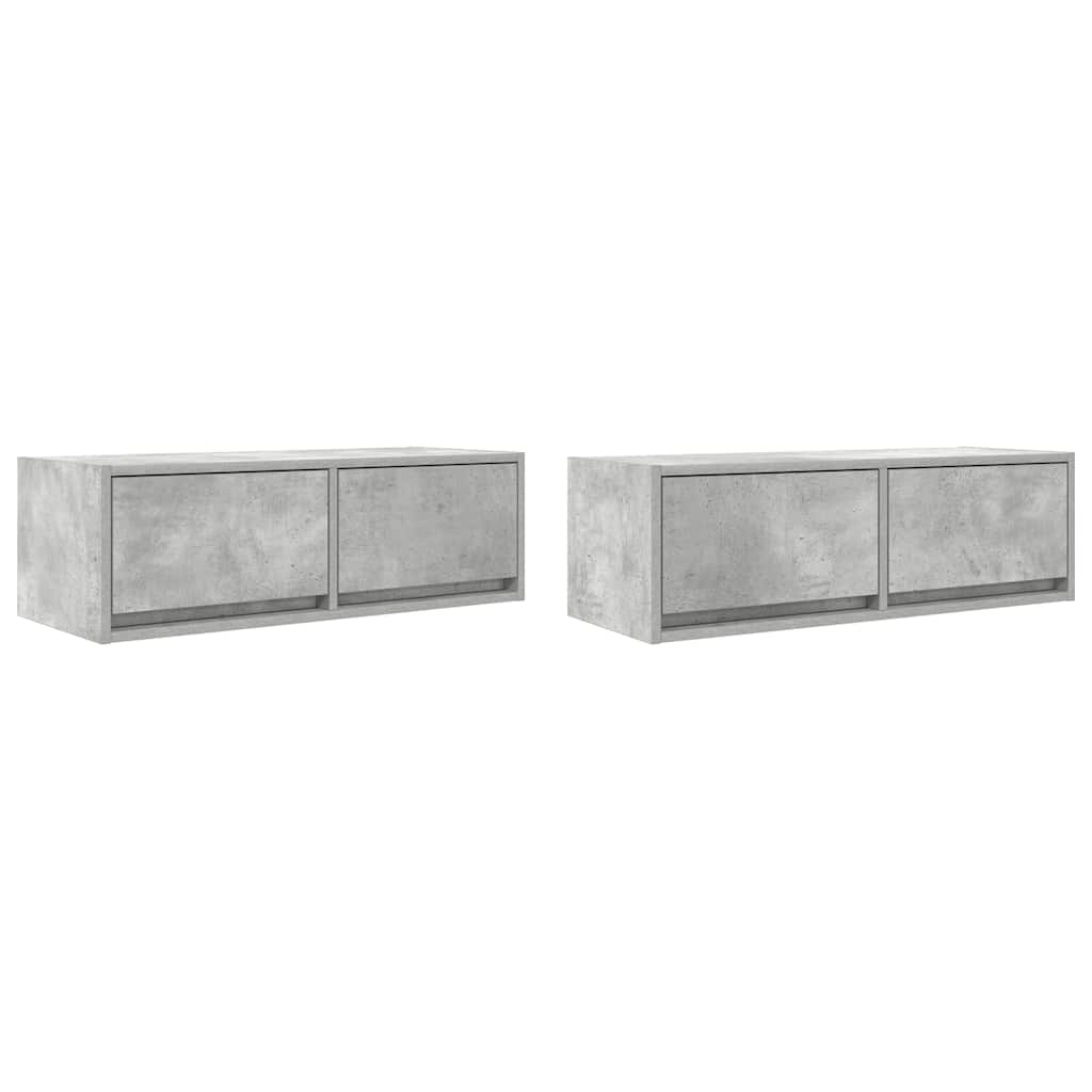 Tv-Seinäkaapit 2 Kpl 80X31X25,5 Cm Tekninen Puu